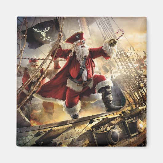 Pirate Santa Magneet (Voorkant)