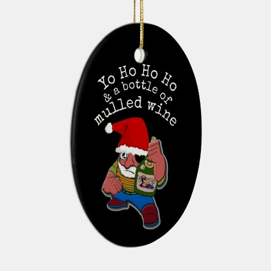 Pirate Santa Mulled Wine kerst Keramisch Ornament (Rechts)