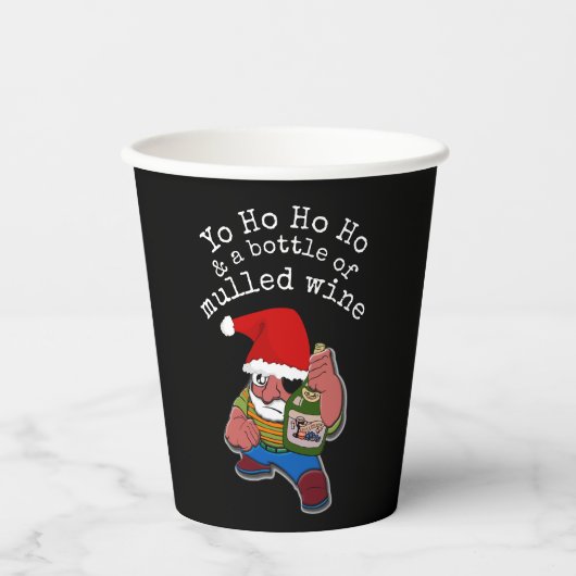 Pirate Santa Mulled Wine kerst Papieren Bekers (Voorkant)