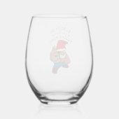Pirate Santa Mulled Wine kerst Wijnglas Zonder Voet (Achterkant)