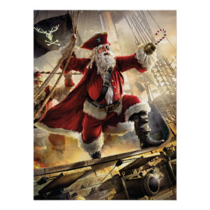 Pirate Santa Perfect Poster
