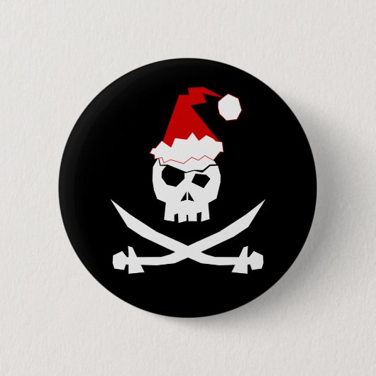 Pirate Santa Ronde Button 5,7 Cm (Voorkant)
