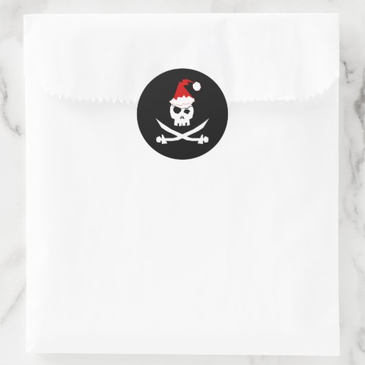 Pirate Santa Ronde Sticker (Tas)