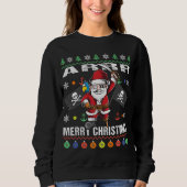 Pirate Santa Tacky Xmas Sweater Ar Merry Kerstmis (Voorkant)