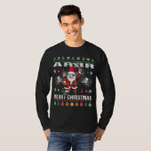 Pirate Santa Tacky Xmas Sweater Ar Merry Kerstmis T-shirt (Voorkant volledig)