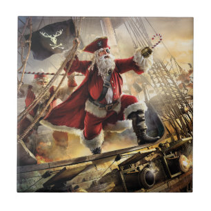 Pirate Santa Tegeltje