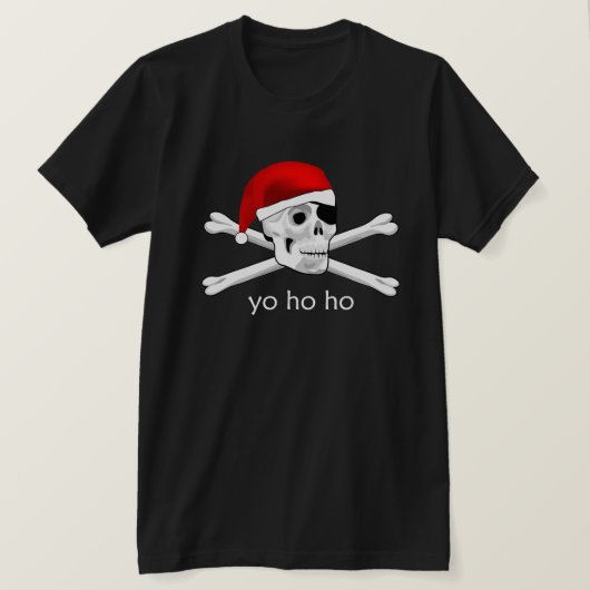 Pirate Santa Yo Ho Ho Mannen Shirt (Design voorkant)