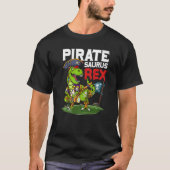 Pirate Saurus Rex Dinosaur Jolly Roger Halloween C T-shirt (Voorkant)