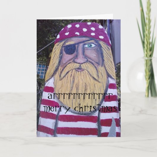 PIRATE SAYS ARRRRRRRRR MERRY CHRISTMAS FEESTDAGEN KAART (Voorkant)
