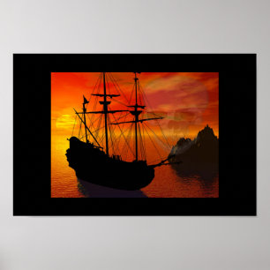 Pirate Scape Poster