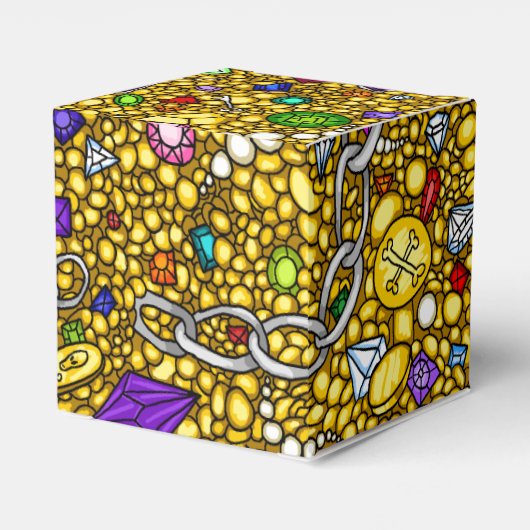 Pirate schatkist partij gunsten bedankdoosjes (Achterkant)