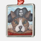 Pirate Schattige Surprised Cat Metalen Ornament (Links)