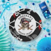 PIRATE schedel CAPTAIN Papier Bord (Feest)