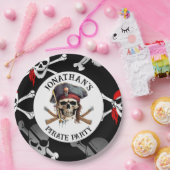 PIRATE schedel CAPTAIN Papier Bord (Feest)