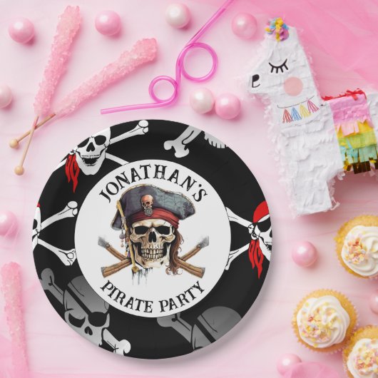 PIRATE schedel CAPTAIN Papier Bord (Feest)