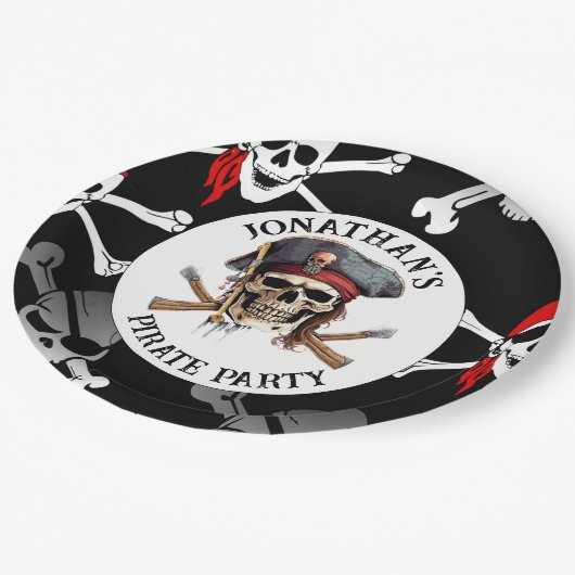 PIRATE schedel CAPTAIN Papier Bord (Gekanteld)
