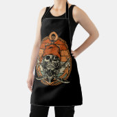  Pirate schedel Crossbones Vlaggenstijl Hallowe Schort (Insitu)