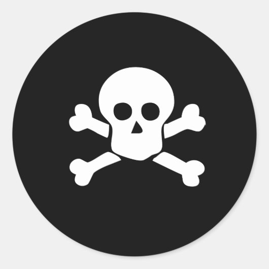 Pirate schedel en cross botten sticker voor kinder (Voorkant)