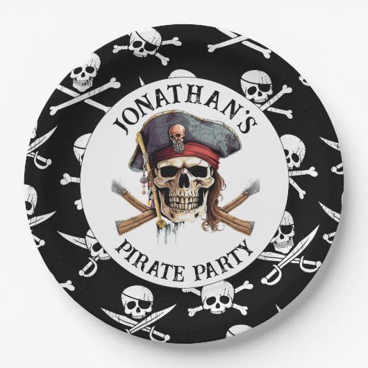 PIRATE schedel en crossbones Papier Bord (Voorkant)