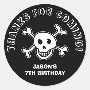 Pirate schedel en gekruiste beenderen stickers of