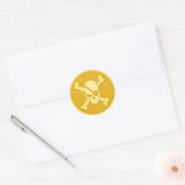 Pirate schedel gouden munt schat Dubloon Ronde Sticker (Envelop)