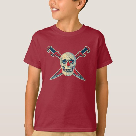 Pirate (schedel) - Kinderen basisch onbuigzaam Com T-shirt (Voorkant)