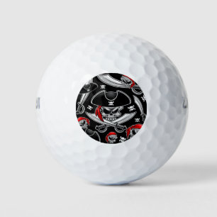 Pirate schedel met gekruiste sabels golfballen