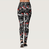 Pirate schedel met gekruiste sabels leggings (Achterkant)