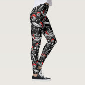 Pirate schedel met gekruiste sabels leggings (Rechts)