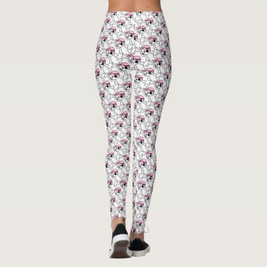 Pirate schedel met Kruisbeenderen/Leggins Leggings (Achterkant)