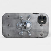 Pirate schedel op metaal Case-Mate iPhone case (Achterkant (horizontaal))