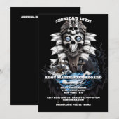 Pirate schedel spookschip ahoy matey thema kaart (Voorkant / Achterkant)