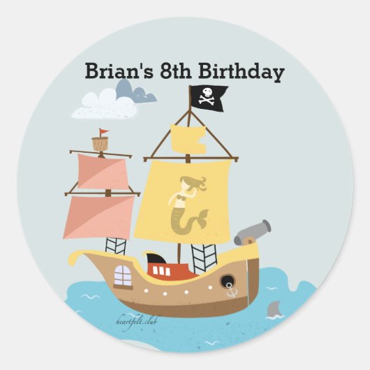 Pirate Scheeps Stickers (Voorkant)