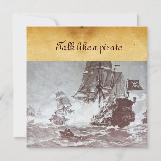 PIRATE SCHIP BATTLE / ANTIEK PIRATEN BEHANDELINGSK AANKONDIGING (Voorkant)