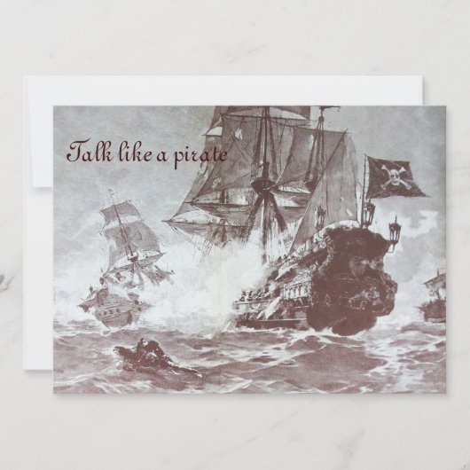 PIRATE SCHIP BATTLE / ANTIEK PIRATEN BEHANDELINGSK AANKONDIGING (Voorkant)