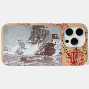 PIRATE SCHIP BATTLE / ANTIEK PIRATEN BEHANDELINGSK iPhone 15 PRO MAX HOESJE