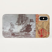 PIRATE SCHIP BATTLE / ANTIEK PIRATEN BEHANDELINGSK Case-Mate iPhone CASE (Achterkant (horizontaal))