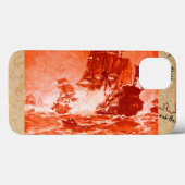 PIRATE SCHIP BATTLE / ANTIEK PIRATEN BEHANDELINGSK Case-Mate iPhone CASE (Achterkant (horizontaal))
