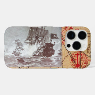 PIRATE SCHIP BATTLE / ANTIEK PIRATEN BEHANDELINGSK iPhone 16 PRO HOESJE