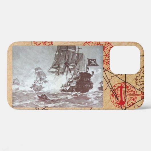 PIRATE SCHIP BATTLE / ANTIEK PIRATEN BEHANDELINGSK Case-Mate iPhone CASE (Achterkant (horizontaal))
