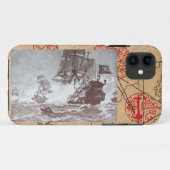 PIRATE SCHIP BATTLE / ANTIEK PIRATEN BEHANDELINGSK Case-Mate iPhone CASE (Achterkant (horizontaal))
