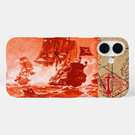 PIRATE SCHIP BATTLE / ANTIEK PIRATEN BEHANDELINGSK Case-Mate iPhone CASE (Achterkant (horizontaal))