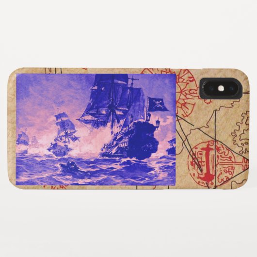 PIRATE SCHIP BATTLE / ANTIEK PIRATEN BEHANDELINGSK Case-Mate iPhone CASE (Achterkant (horizontaal))