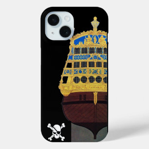 PIRATE SCHIP BATTLE / ANTIEK PIRATEN BEHANDELINGSK iPhone 15 CASE