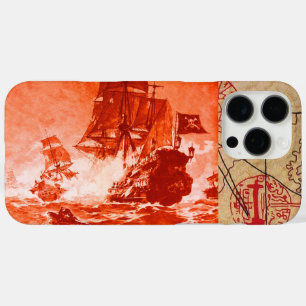 PIRATE SCHIP BATTLE / ANTIEK PIRATEN BEHANDELINGSK iPhone 16 PRO MAX HOESJE
