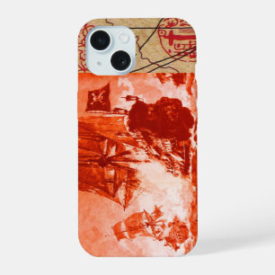 PIRATE SCHIP BATTLE / ANTIEK PIRATEN BEHANDELINGSK iPhone 15 CASE