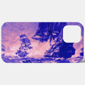 PIRATE SCHIP BATTLE IN BLAUWE PINK Case-Mate iPhone CASE (Achterkant (horizontaal))