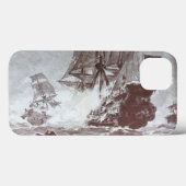 PIRATE SCHIP BATTLE IN ZWARTE WIT Case-Mate iPhone CASE (Achterkant (horizontaal))