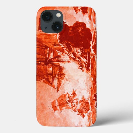 PIRATE SCHIP BATTON IN RED Case-Mate iPhone CASE (Achterkant)