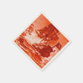 PIRATE SCHIP BATTON IN rood Servetten (Hoek)